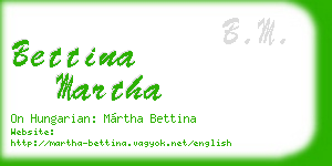 bettina martha business card