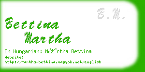bettina martha business card